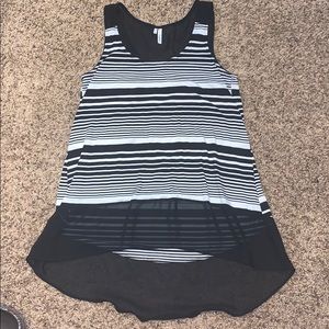 Black and White High-Low tunic